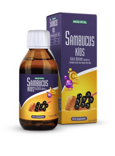 Sambucus Kids Kara Mürver Ekstraktı ve C Vitaminli Şurup 100 ml.